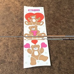 Toots Teddy Bears & Hearts Scrapbooking Stickers, Multicolor, MUS 192