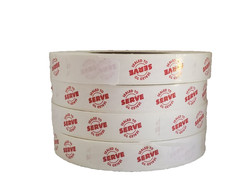 Iconex ICX90232528 Tamper Seal Label, 0.75 X 7, Red/white, 500/roll, 4