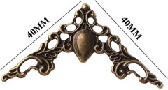 30 Pcs Antique Edge Corner Decorative Protectors, Scrapbooking Albums Embelli…