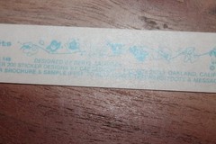 Vintage 1983 Cardesign TOOTS Sticker Strip KANGAROOS MUS #148 Mama & Joey family