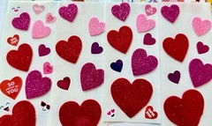 399+ STICKERS Valentine Day Theme Card Making Heart Love Quotes Red School Party