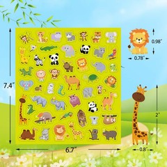 Animal Stickers for 8 Themes Cute Animal Sticker for Water Bottle Decor Scrap…