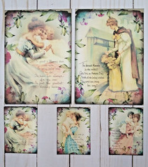 15 Piece~Mother’s Day~Handmade~ Mini Junk Journal Starter Kit~Scrapbooks~Crafts
