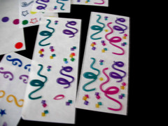 Creative Memories Stickers, Confetti, Tropical, Colored Dots, Balloons, TopHats
