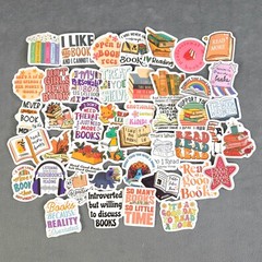 Funny Reading Theme Stickers – Set of 10 Random Stickers – Great for Crafts