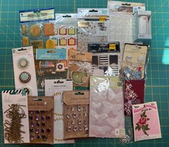 Assorted Scrapbooking Lot of 15+ Vellum Stickers Gems Acetate Words Epoxy