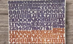 Basic Gray Alphabet & Number Stickers Fusion Letters Scrapbooking NEW