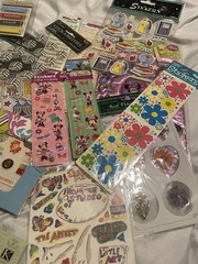 NEW LOT SCRAPBOOKING STICKERS , DIE CUTS , RUB ONS & TATTOOS. Roughly 40-50pcs