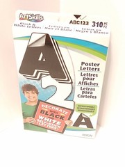 ArtSkills Poster Letters Black and White Self stick repositionable 310 pieces