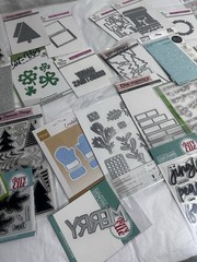 ⭐️300pc Scrapbook Paper Lot MFT My Favorite Things Stamps Dies Christmas St Pat