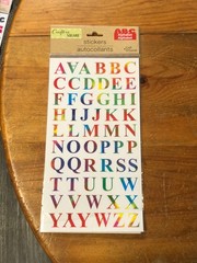Crafters Square Lot Of 10 Sets Of Alphabet Stickers All Brand New