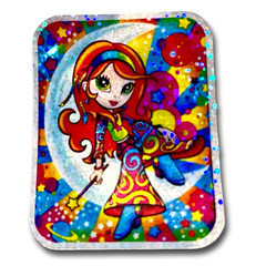 Lisa Frank Prism Sticker Holographic Moon Girl Fantasy Vintage Reproduction