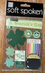 Soft Spoken Happy St Patrick’s Day Lucky Pot Of Gold Kiss Me I’m Irish Stickers