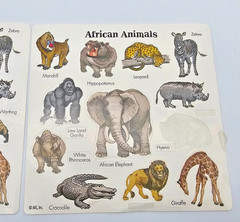 VTG AGC African Animal Stickers Wildlife Safari Elephant Leopard Zebra Gorilla