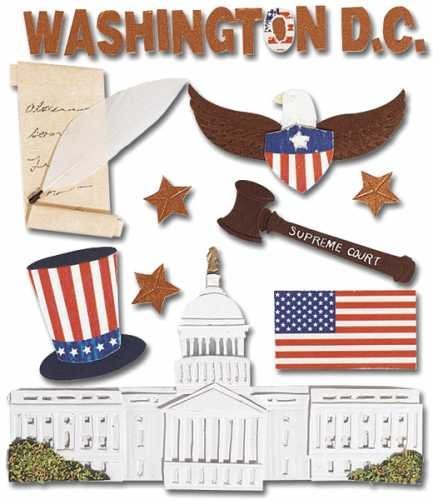 Washington DC Scrapbook Sticker