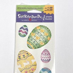 NEW American Greetings EASTER EGG Stickers 2 Sheets 16 Eggs