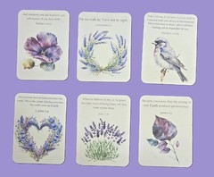 Bible Quotes Inspirational Faith Journal Cards #385 Lavender