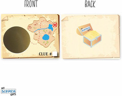Make Your Own DIY Treasure Map Scavenger Hunt Scratch Off ScratchNotes 20 Pack 3