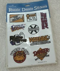 NEW Vintage Hallmark Razzle Dazzle FOIL Stickers Words & Phrases 4 Sheets Sealed