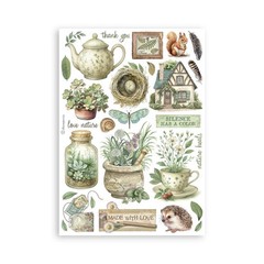 Stamperia A5 Washi Pad- Herbarium Silvae, SBW27