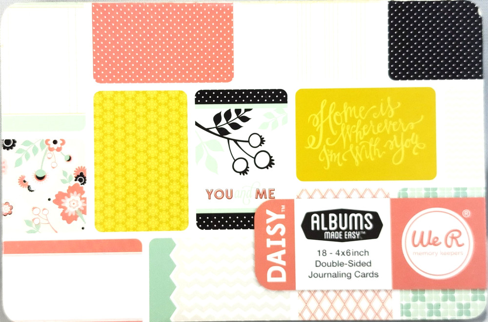 Daisy Journaling Cards 18 4×6 Double Sided We R Memory Keepers Cardstock Pad