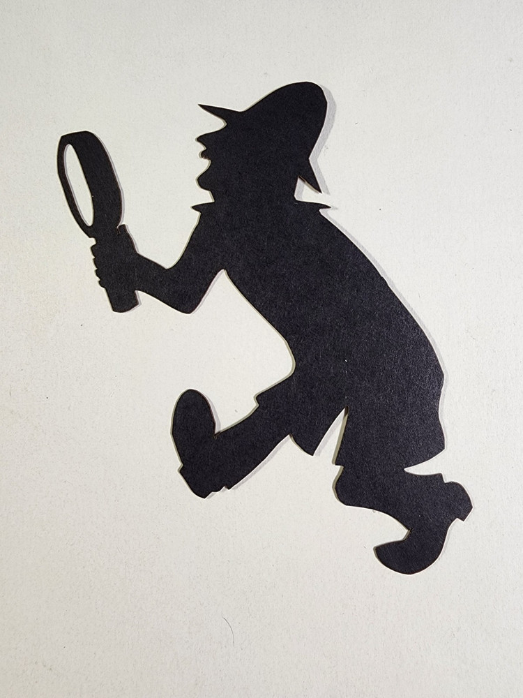 Detective Magnifying Glass Laser Cut Embellishment – Sherlock Holmes Crime Theme