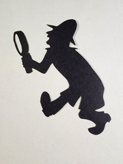 Detective Magnifying Glass Laser Cut Embellishment – Sherlock Holmes Crime Theme