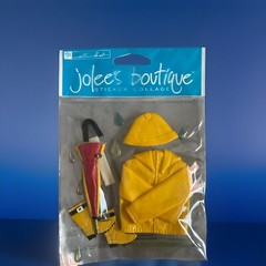 Jolee’s Boutique ☔️ RAINY DAY Yellow Jacket Umbrella Boots Rain Drops Stickers
