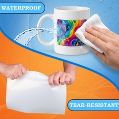 Premium Matte White Sticker Paper for Inkjet Printer – 45 Sheets Waterproof T…