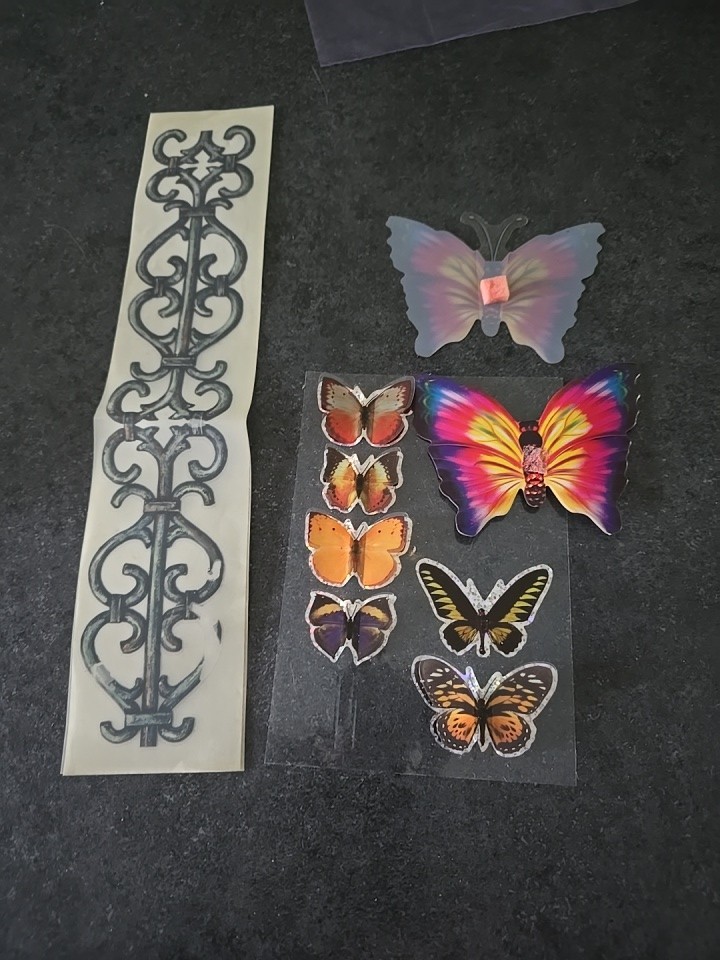 3D Pop-Up Butterfly Stickers 8pc Scrapbooking Craft Art Butterfy Garden Stickers