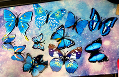 Crafter’s Square Butterfly Stickers Craft 48 total bonus butterfly necklace NEW