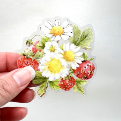 Strawberry Flake Stickers Junk Journals Collage Scrapbooking (B)