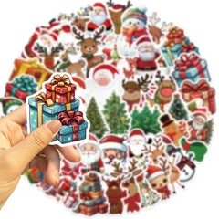 50PCS Kawaii Cartoon Christmas Art Aesthetic Stickers Pack Diary Laptop Scrapboo