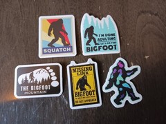 50 New Assorted Bigfoot Stickers