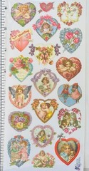 Violette Stickers Victorian Hearts Valentine’s Day Cupid Crafts Planner Supply