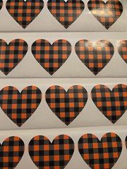 16 VALENTINES DAY STICKERS/HEART STICKERS/PLAID HEART STICKERS/LOVE STICKERS
