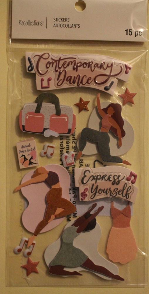 New Recollections scrapbook stickers Contemporary DANCE Express Yourself Recital