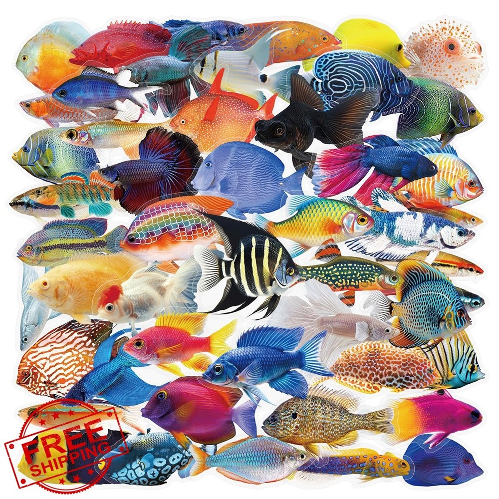 Jictegb 100PCS Marine Life Stickers