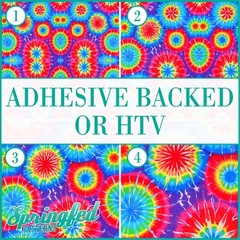 TIE-DYE Pattern #2 Adhesive or HTV Heat Transfer Vinyl Hippie Print 70s pattern