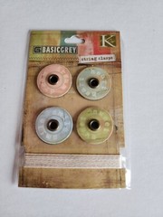 Basic Grey New Metal Scrapbooking Embellishments String Clasps Card Retired #26