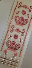 CraftbuddyUS Rhinestone/Pearl Assorte Sticker Gems Self-Adh Craft Jewels FUSCHIA