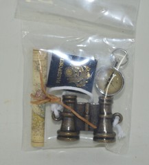 Mini Travel Crafting Scrapbooking Embelishments Items Map Passport Binoculars Co