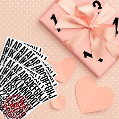 SXDMHYB Black Letter Number Stickers 2 Inch