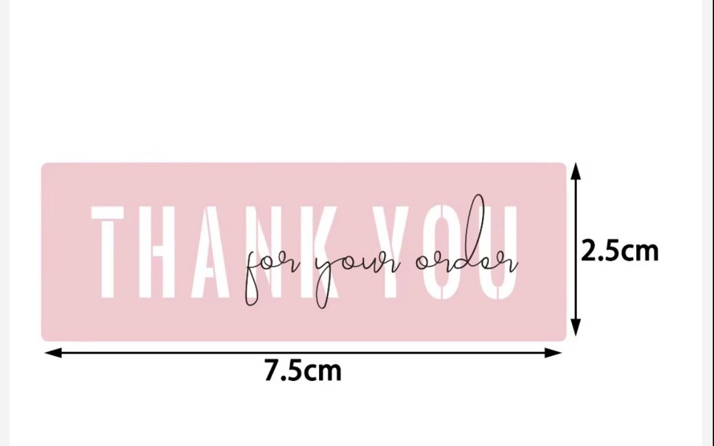 1 Rolls (120PC) 1X3 Inch Thank You for Your Order Stickers for Packaging Gifts