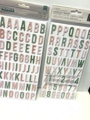 American Crafts Thickers Alphabet & Numbers Foam Stickers 234 Pcs Pink Blue