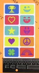 Peace Sign Rainbow Hearts Stars Clover Trophy Sticker Sheet