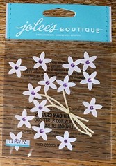 Jolees VIOLET JEWELED FLOWERS Gem Purple Bunch Bouquet Wedding Scrapbook Sticker