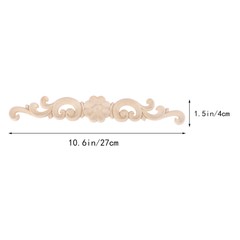 4 PCS Wood Appliques Door Wood Appliques Cabinets Applique Frame Corner Molding