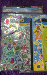 Sticker Lot Sea Creatures Vtg Y2K Ocean Life Fish Whales Mermaids Sandylion book