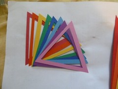 Triangle Scrapbooking 8 frames 2 sizes in 1 set 4×6, 4×4 in primary colors